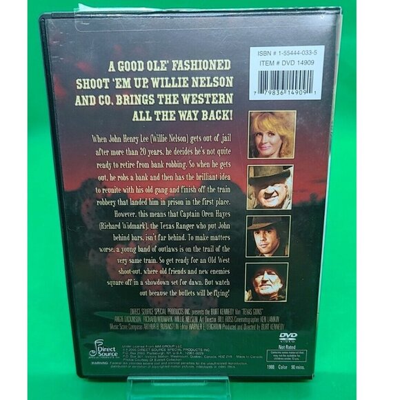 2 for 15 $ Texas Guns 1988 (DVD, 2005) Willie Nelson, Angie Dickinson Western - Picture 2 of 2